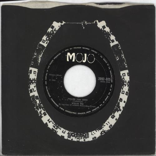 Willie Tee Thank You John - 2nd - Wide 7" vinyl single (7 inch record / 45) UK W2P07TH721884