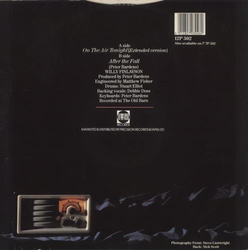 Willy Finlayson On The Air Tonight (Extended Version) 12" vinyl single (12 inch record / Maxi-single) UK WNM12ON605171