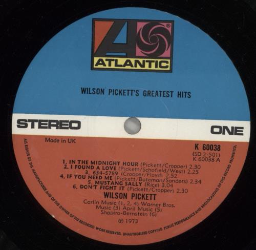 Wilson Pickett Greatest Hits 2-LP vinyl record set (Double LP Album) UK WP.2LGR487465