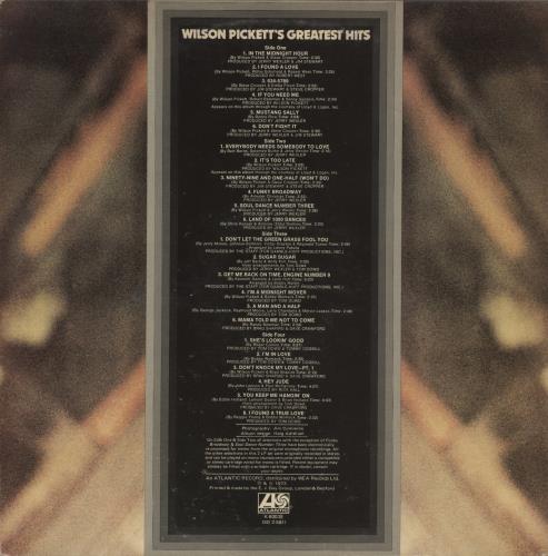 Wilson Pickett Greatest Hits 2-LP vinyl record set (Double LP Album) UK WP.2LGR487465