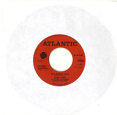 Wilson Pickett I'm A Midnight Mover 7" vinyl single (7 inch record / 45) UK WP.07IM620770