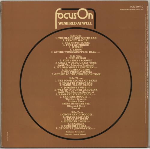 Winifred Atwell Focus On 2-LP vinyl record set (Double LP Album) UK WNF2LFO701016