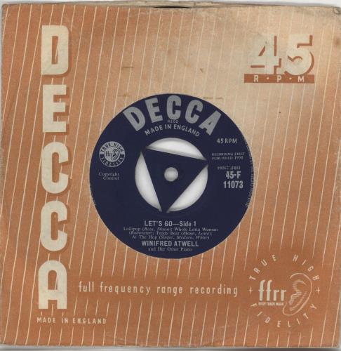 Winifred Atwell Let's Go 7" vinyl single (7 inch record / 45) UK WNF07LE708042