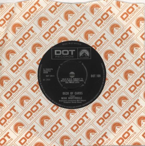 Wink Martindale Deck Of Cards - 4pr 7" vinyl single (7 inch record / 45) UK WK407DE741625
