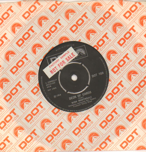Wink Martindale Deck Of Cards - Factory Sample 7" vinyl single (7 inch record / 45) UK WK407DE641789
