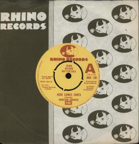 Winston Francis Here Comes Santa - A Label 7" vinyl single (7 inch record / 45) UK XNN07HE856435