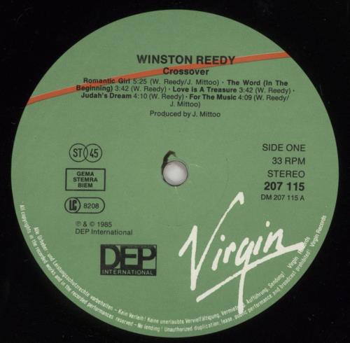 Winston Reedy Crossover vinyl LP album (LP record) UK 56RLPCR876301