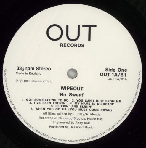 Wipe Out No Sweat vinyl LP album (LP record) UK WLVLPNO877299