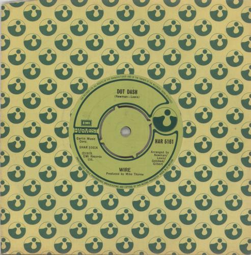Wire Dot Dash + Harvest Sleeve 7" vinyl single (7 inch record / 45) UK WIR07DO755953