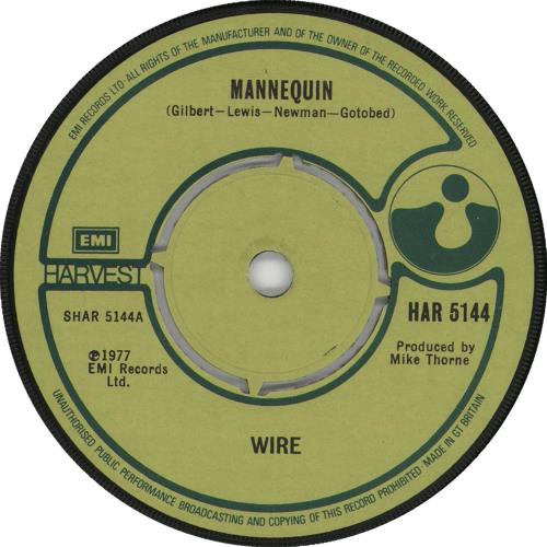 Wire Mannequin P/S UK 7" vinyl single (7 inch record / 45) (456732)