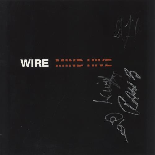 Wire Mind Hive + Autographed vinyl LP album (LP record) UK WIRLPMI892966