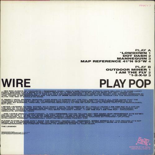 Wire Play Pop - EX vinyl LP album (LP record) UK WIRLPPL768132