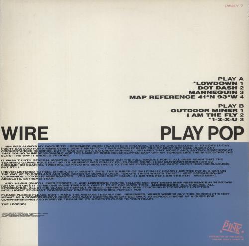 Wire Play Pop vinyl LP album (LP record) UK WIRLPPL128957