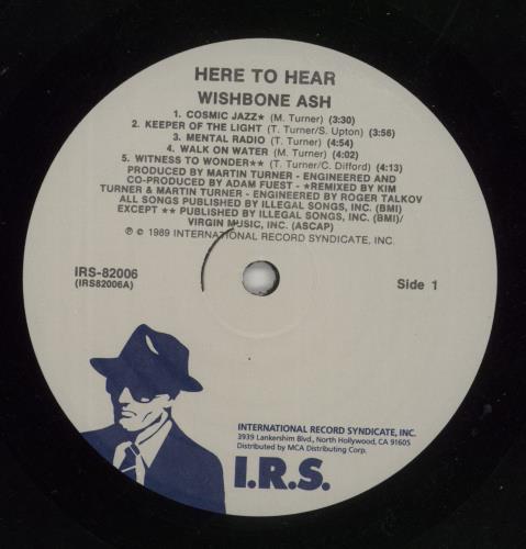 Wishbone Ash Here To Hear vinyl LP album (LP record) US WSHLPHE867481