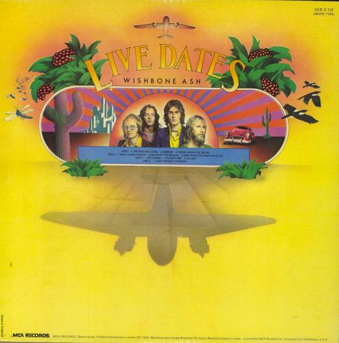 Wishbone Ash Live Dates - EX 2-LP vinyl record set (Double LP Album) UK WSH2LLI569236