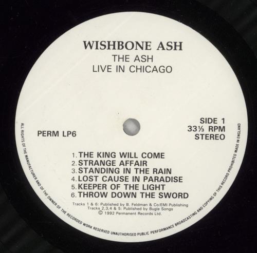 Wishbone Ash Live In Chicago vinyl LP album (LP record) UK WSHLPLI873903