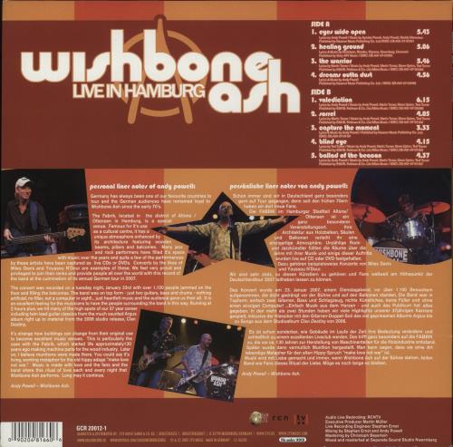 Wishbone Ash Live In Hamburg vinyl LP album (LP record) German WSHLPLI867518