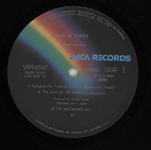 Wishbone Ash Live In Tokyo vinyl LP album (LP record) Japanese WSHLPLI488284