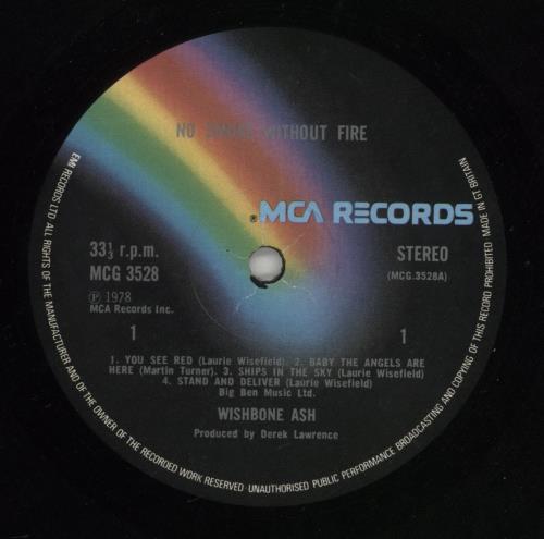 Wishbone Ash No Smoke Without Fire vinyl LP album (LP record) UK WSHLPNO348387