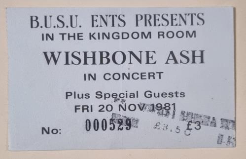 Wishbone Ash Number The Brave + ticket stub tour programme UK WSHTRNU781835