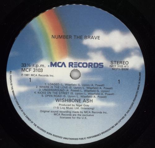 Wishbone Ash Number The Brave - Shrink vinyl LP album (LP record) UK WSHLPNU867475
