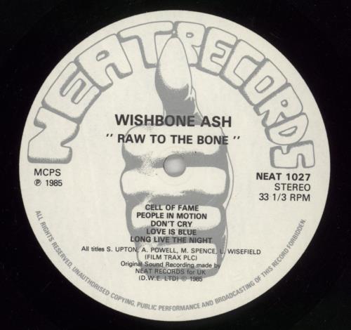 Wishbone Ash Raw To The Bone vinyl LP album (LP record) UK WSHLPRA645589