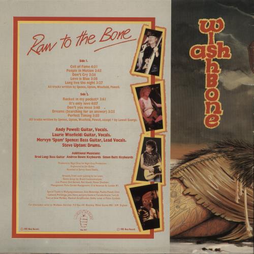 Wishbone Ash Raw To The Bone vinyl LP album (LP record) UK WSHLPRA645589