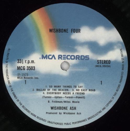Wishbone Ash Wishbone Four vinyl LP album (LP record) UK WSHLPWI866034