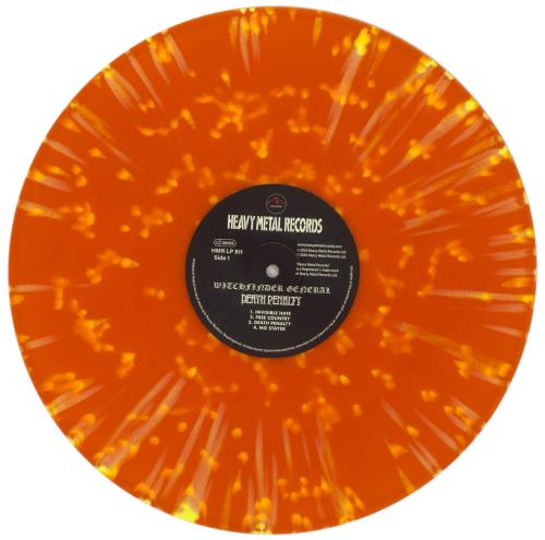 Witchfinder General Death Penalty - 180gm Orange Splatter Vinyl vinyl LP album (LP record) UK WCHLPDE866116