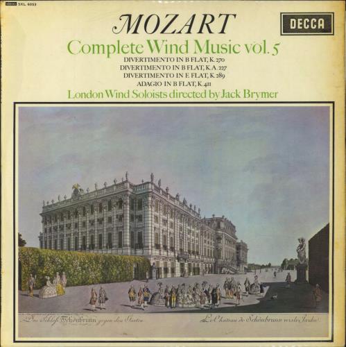 Wolfgang Amadeus Mozart Complete Wind Music Vol. 5 vinyl LP album (LP record) UK WZMLPCO793507