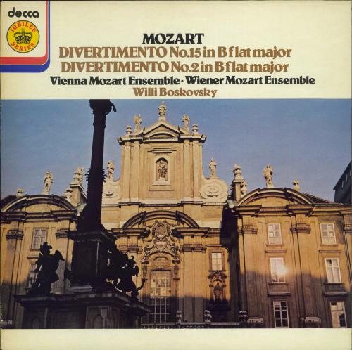 Wolfgang Amadeus Mozart Divertimento No 2 & 15 vinyl LP album (LP record) UK WZMLPDI774305
