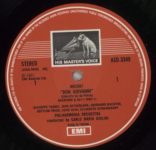 Wolfgang Amadeus Mozart Don Giovanni - Autographed Vinyl Box Set UK WZMVXDO880283