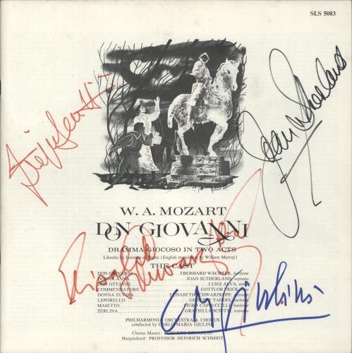 Wolfgang Amadeus Mozart Don Giovanni - Autographed Vinyl Box Set UK WZMVXDO880283