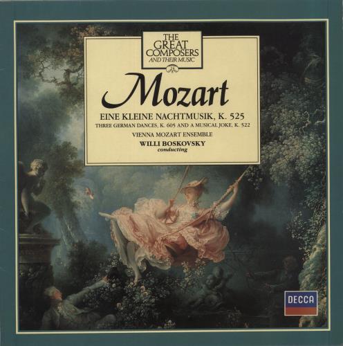 Wolfgang Amadeus Mozart Eine Kleine Nachtmusik vinyl LP album (LP record) UK WZMLPEI876104
