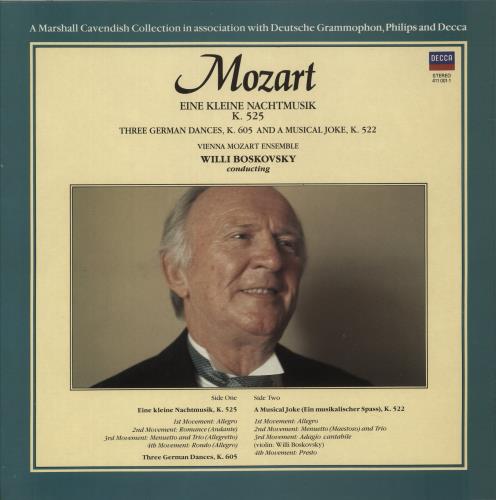 Wolfgang Amadeus Mozart Eine Kleine Nachtmusik vinyl LP album (LP record) UK WZMLPEI876104