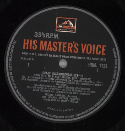 Wolfgang Amadeus Mozart Great Instrumentalists 8 vinyl LP album (LP record) UK WZMLPGR888489