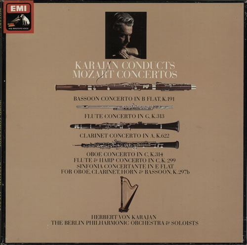 Wolfgang Amadeus Mozart Karajan Conducts Mozart Concertos Vinyl Box Set UK WZMVXKA635602