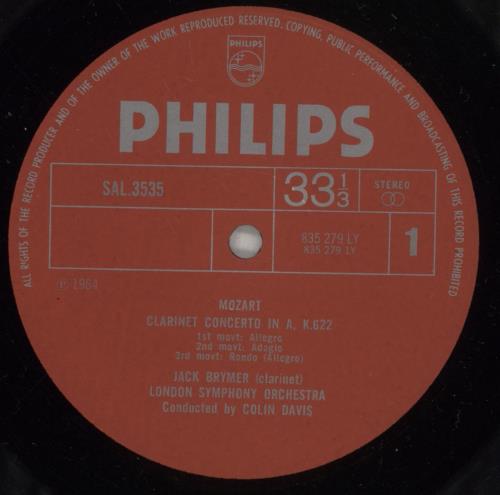 Wolfgang Amadeus Mozart Mozart Concertos For Clarinet / For Flute And Harp - Autographed vinyl LP album (LP record) UK WZMLPMO887443