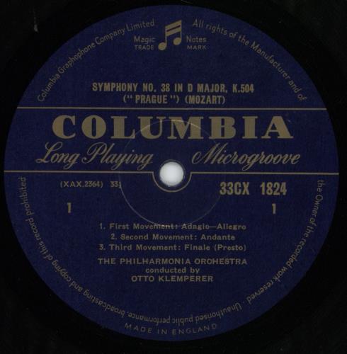 Wolfgang Amadeus Mozart Mozart Symphonies: No.38 in D, "Prague" & No.39 in E Flat vinyl LP album (LP record) UK WZMLPMO773479