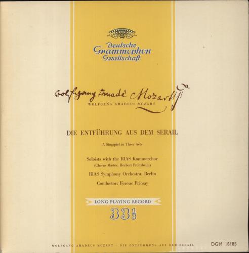 Wolfgang Amadeus Mozart Mozart: Die Entfuhrung Aus Dem Serail. A Singspiel In Three Parts 2-LP vinyl record set (Double LP Album) UK WZM2LMO862502