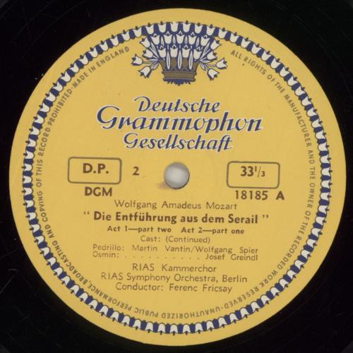 Wolfgang Amadeus Mozart Mozart: Die Entfuhrung Aus Dem Serail. A Singspiel In Three Parts 2-LP vinyl record set (Double LP Album) UK WZM2LMO862502