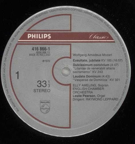 Wolfgang Amadeus Mozart Mozart: Exsulate, Jubilate vinyl LP album (LP record) Dutch WZMLPMO878221