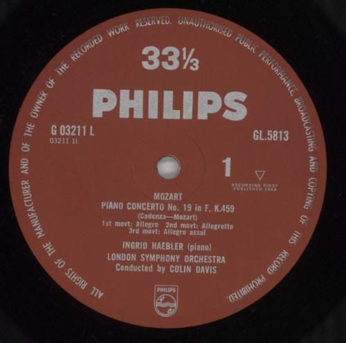 Wolfgang Amadeus Mozart Mozart: Piano Concerto No. 19 In F, K.459 / Piano Concerto No. 26 In D, K.537 vinyl LP album (LP record) UK WZMLPMO862319