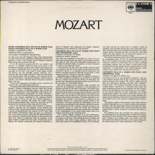 Wolfgang Amadeus Mozart Mozart: Piano Concertos Nos. 22 And 23 vinyl LP album (LP record) UK WZMLPMO858474