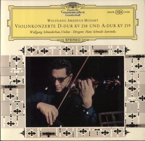 Wolfgang Amadeus Mozart Mozart: Violinkonzerte D-dur KV 218 Und A-dur KV 219 vinyl LP album (LP record) German WZMLPMO860501