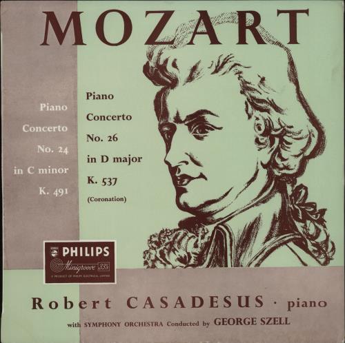 Wolfgang Amadeus Mozart Piano Concerti Nos. 24 & 26 vinyl LP album (LP record) UK WZMLPPI764126