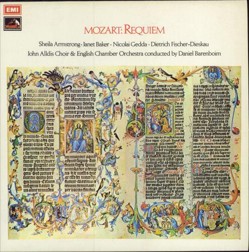 Wolfgang Amadeus Mozart Requiem vinyl LP album (LP record) UK WZMLPRE780130