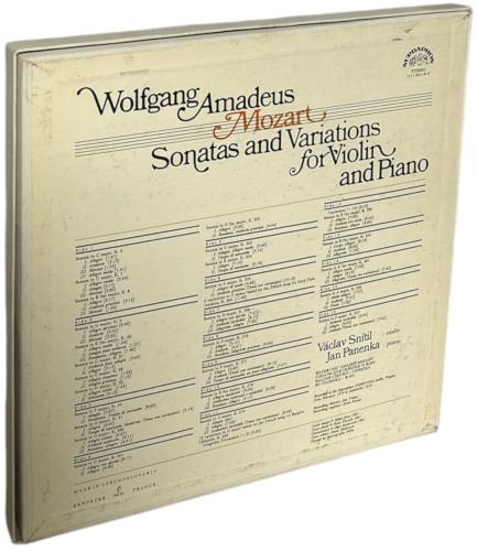 Wolfgang Amadeus Mozart Sonatas for Piano and Violin Vinyl Box Set Czech WZMVXSO851293