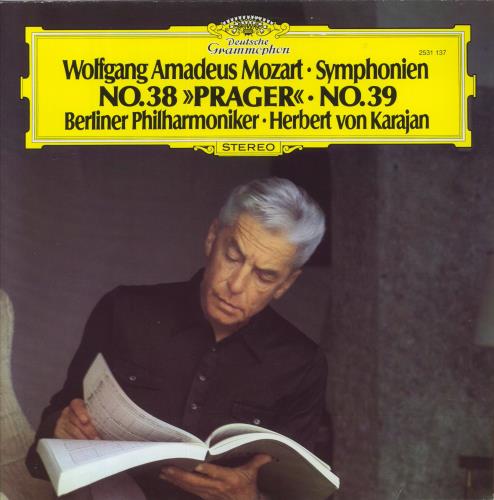 Wolfgang Amadeus Mozart Symphonien No. 38 'Prager' & No. 39 vinyl LP album (LP record) German WZMLPSY532105