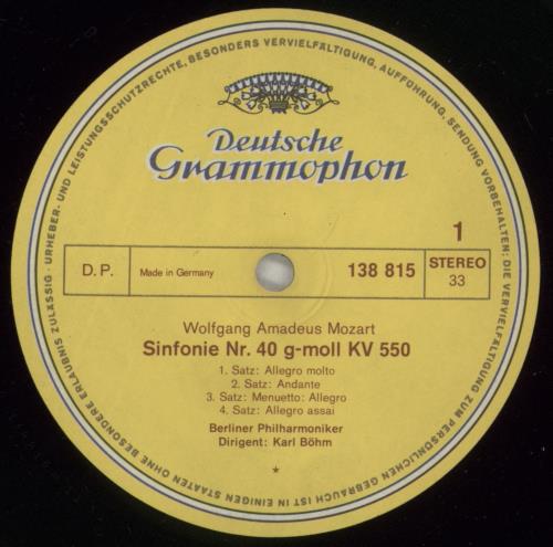 Wolfgang Amadeus Mozart Symphonien Nr. 40 G-moll & Nr. 41 'Jupiter' vinyl LP album (LP record) German WZMLPSY877313